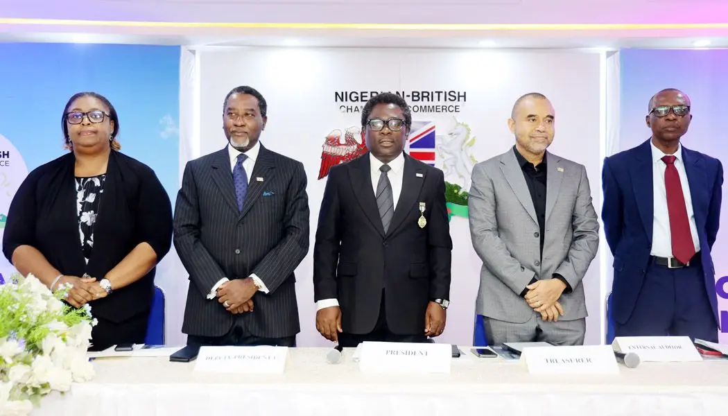 Abimbola Olashore with business leaders at a roundtable